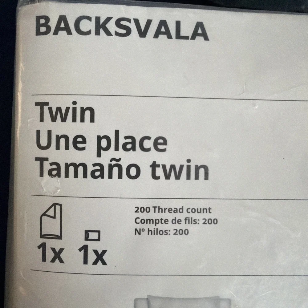 IKEA Backsvala Cat Print Twin Duvet Cover Set 2 PCS White Black Gray NEW Retired